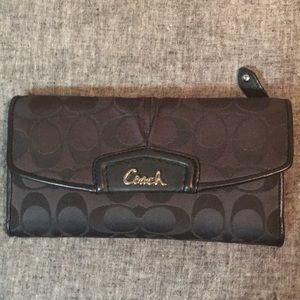 Coach checkbook wallet